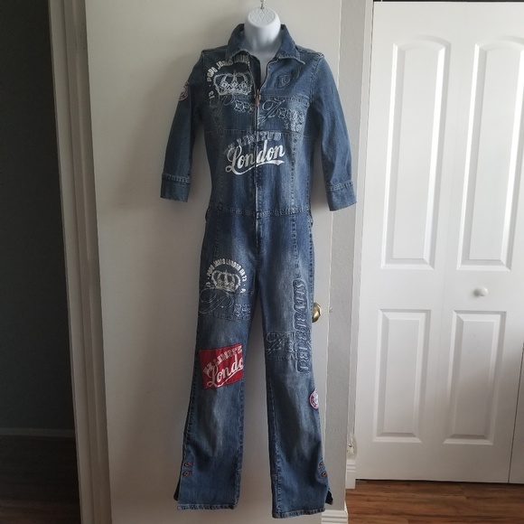 Pepe Jeans Pants - Pepe Jeans London patchwork denim coveralls